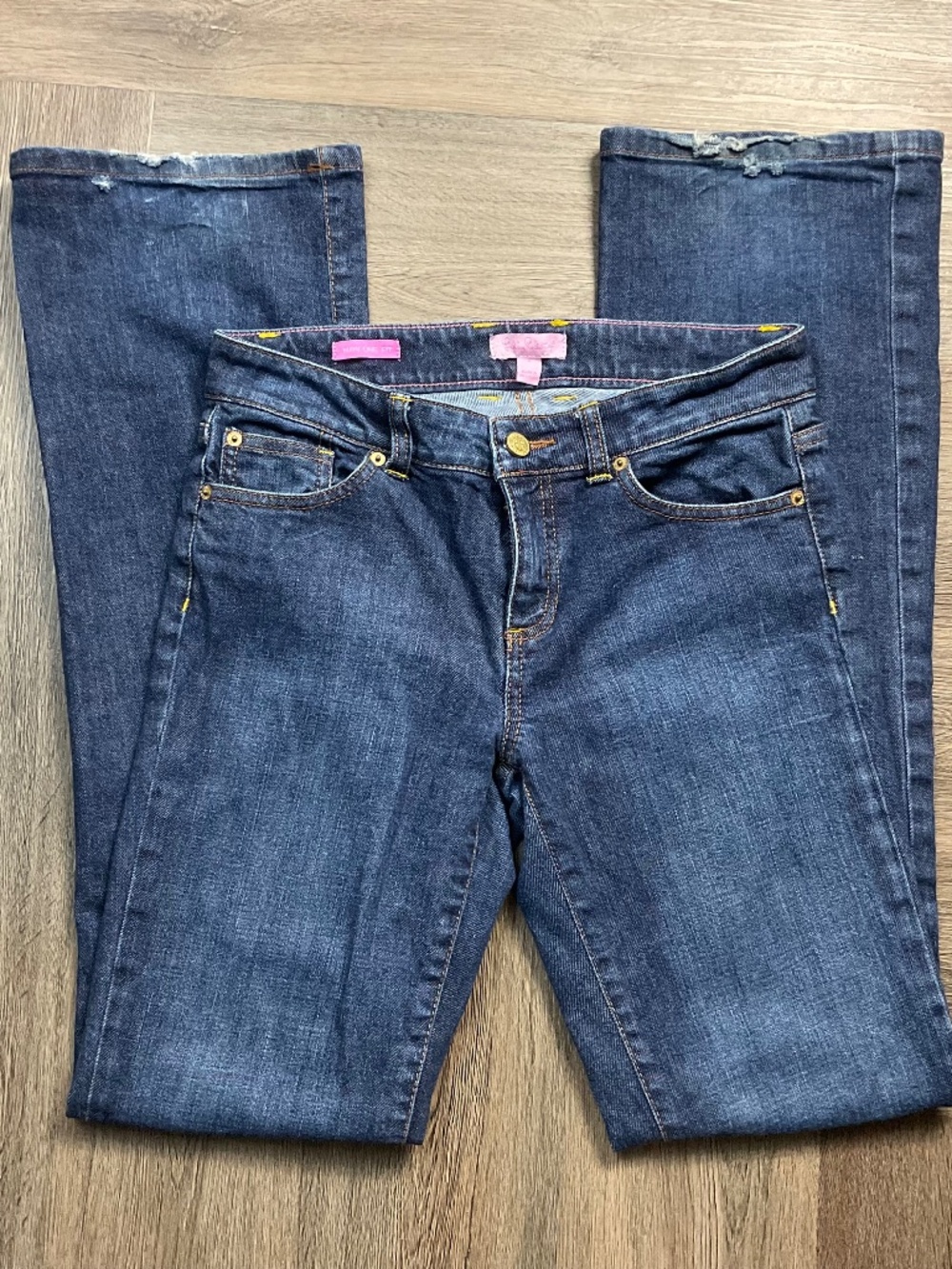 Lilly Pulitzer Main Line Fit Bootcut Low Rise Denim Jeans‎ Womens 2 Dark Blue
